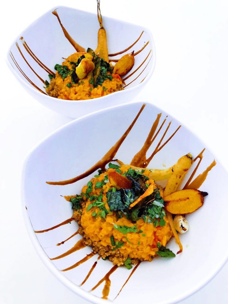 <p>	<img src="veganplate.jpg" alt="Example of vegan food we can offer on our St Maarten boat charter">	So if you have any allergies, do not hesitate to tell us. Furthermore, vegetarian, vegan and/or gluten-free options are available onboard. </p>