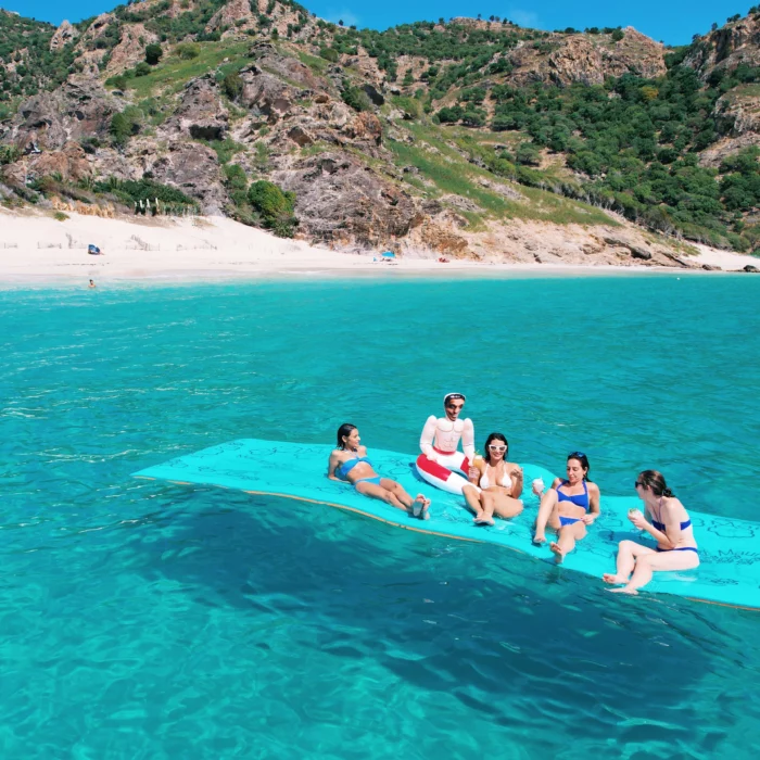Floating mat sessions in St Barth