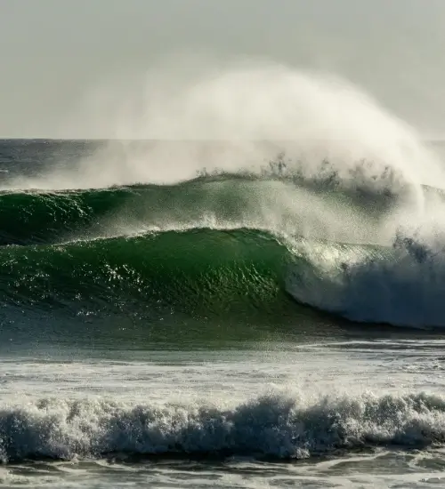 Wave breaking in St Martin during a storm