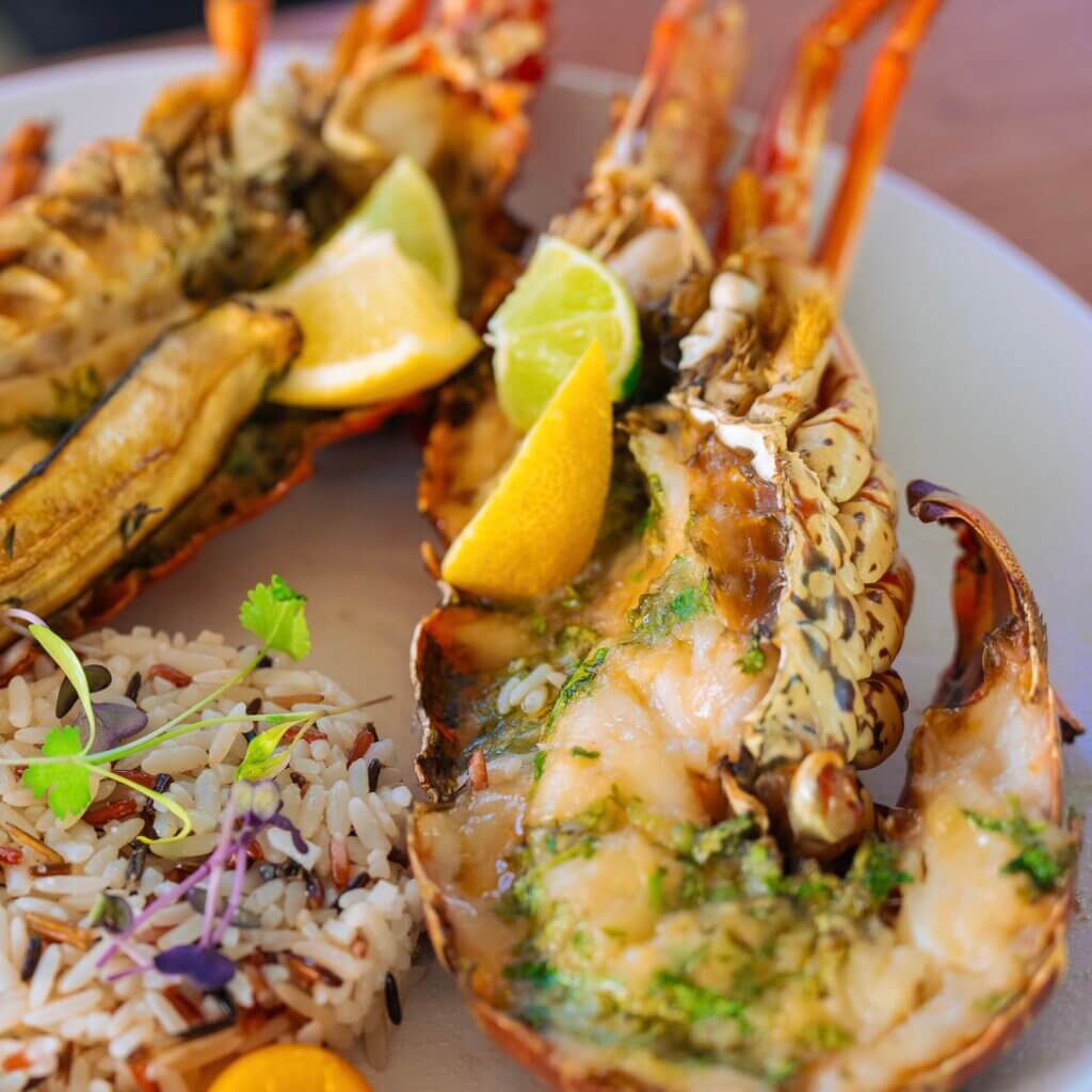 Grilled lobster Caribbean Style