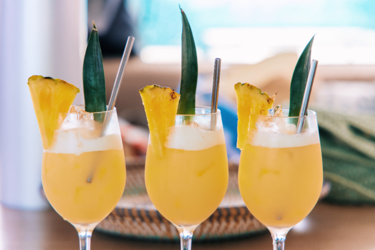 Pineapple cocktail served by Pyratz during our boat charters