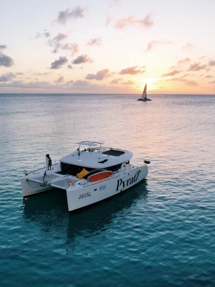 Overhead View of Jay & Divya’s Proposal – Galaxy Catamaran 2023 Galaxy Proposal 2023 - Jay & Divya - Aerial View